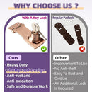 Alise Keyed Hasp Lock,3 Inch Safety Packlock Clasp Hasp Lock Latch with Lock,Door Hinge Lock with Keys Keyed Locking Hasp for Cabinets Closets Doors,Red Bronze by TinyTreasures Baby Boutique