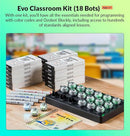 Evo Classroom Kit (18 Bots): Interactive Coding Robot, Kids Ages 5+, Includes 18 Evo Robots, Color Code Markers, Charging Cradle, Bot Stickers, Access to 700+ STEAM Lessons, Educators & Parents by TinyTreasures Baby Boutique