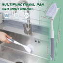 Hsei 20 Pcs Gray Kitchen Scrub Dish Brush Bulk with 11 Inch Handle Cleaning Dish Scrubber with Stiff Bristles Washing Scrub Brushes for Housekeeping for Pots and Pans, Kitchen Sink by CozyNest Decor