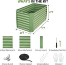 4x2x2ft Raised Garden Bed - Galvanized Deep Root Planter Boxes Outdoor with Wing Nuts and Safety Edges for Gardening Vegetables, Flowers, Herbs, Succulents - Olive Green by GreenHaven Gardens