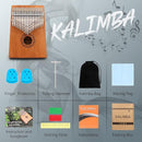 Kalimba Thumb Piano,YUNDIE Portable 17 Keys Mbira Finger Piano with Tune Hammer and Study Instruction,Musical Instruments Birthday Gift for Kid Adult Beginners Professional(Brown) by TinyTreasures Baby Boutique
