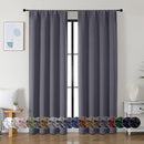 Simplebrand Ava Grey Blackout Curtains for Bedroom 84 Inch Length 2 Panels Set, Solid Thermal Insulated Privacy Living Room Window Treatment Curtains Blackout Drapes, W40 x L84 Inch, Grey by TinyTreasures Baby Boutique