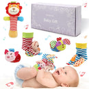 BLOOBLOOMAX Wrist Rattles Foot Finder Rattle Toy for 0-4 Months Baby, Feet Leg Ankle Socks Arm Hand Bracelet Shaker for 4-8 Months Infant boy & Girl, Gift Set for 0-1 Years Newborn Babies (5 pcs-B) by TinyTreasures Baby Boutique