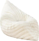 Hobestluk 3 in 1 Bean Bag Chair Giant Bean Bag Chairs for Adults with Ripple Cover Convertible Bean Bag Floor Cushion with Machine Washable Cover for Living Room (Ripple White) by CozyNest Decor