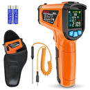 MESTEK Infrared Thermometer Gun, Non Contact Digital Laser Thermometer Temperature Gun with Color LCD for Cooking, Home Repairs, Humidity Measurement, Adjustable Emissivity -58°F to 1472°F(-50~800°C) by TinyTreasures Baby Boutique