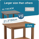 HDPS Shower Bench Seat, Poly Lumber Bathroom Stool for Inside Shower Waterproof, Foot Rest Stool for Shaving Legs with Adjustable Feet, Plastic Spa Bath Chair Seat for Bathroom, Non-Slip, Brown by TinyTreasures Baby Boutique