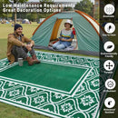 Plastic Outdoor Rug 6'x9' Waterproof Camping Carpet Outside Area Rug Reversible Green Rugs for RV Deck Entryance Porch Picnic Balcony Beach by GreenHaven Gardens