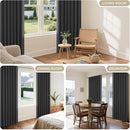 Joydeco Blackout Curtains 84 Inch Length 2 Panels Set, Thermal Insulated Black Out Curtains for Bedroom, Room Darkening Drapes for Living Room Window (W37 x L84 Inch, Dark Grey) by TinyTreasures Baby Boutique