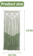 JONKASIPA Macrame Wall Hanging Bohemian Handmade Tassel Wall Art Decorations,Green Fringe Chic Home Decor for Apartment Dorm Living Room Bedroom by CozyNest Decor