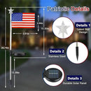 4th of July Decorations Outdoor Solar Lights, 2 Pack Red White and Blue Star Lights for National Day with American Flag, 2 Modes Waterproof Solar Patriotic Light for Independence Memory Day Yard Path by GreenHaven Gardens