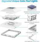 VOLISUN 4x4 Solar Post Cap Light 16pack,Solar Fence - Cap Lights Outdoor Waterproof for Wooden/Vinyl Post, White Deck Post Light Solar Powered with Warm White for Garden/Patio/Porch by CozyNest Decor