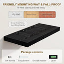 Black Floating Shelves 48 Inch Long, 8 Deep Floating Shelves for Wall, Rustic 48" Long Fireplace Mantel, Large 48 x 8 Wall Shelves for Bedroom, Living Room, Bathroom, Black Deep Shelves Set of 1 by CozyNest Decor