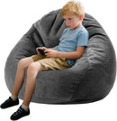 Bean Bag Chairs for Kids Chair Round Sofa Memory Foam Filling Reading Gaming Sofa for Living Room Bedroom by TinyTreasures Baby Boutique