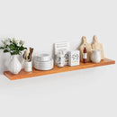 Light Brown Wooden Floating Wall Shelves 48 Inches Long x 8”x 1.4” Shelf Floating Rustic Farmhouse Decor, Heavy Duty Shelf Hold 100 lbs, Wall Shelves for Bathroom Living Room Kitchen Bedroom Office by CozyNest Decor