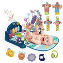 dearlomum Baby Play Mat Gym,Funny Play Piano Tummy Time Activity Mat with 5 Infant Sensory Toys & 4 Wrist Rattle Socks, Boy & Girl Gifts for Newborn 0 to 3 6 9 12 Months(Blue) by TinyTreasures Baby Boutique