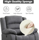 EBELLO Classic Power Recliner Chair, Oversized Electric Reclining Chair with Overstuffed Cushion and Back, Soft Fabric Adults Single Recliner Sofa for Living Room, Grey by CozyNest Decor
