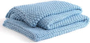 YnM Chunky Cotton Knit Throw Blanket, Cable Knit Throws for Bed Couch Sofa, Comfy & Relaxing, Decorative Piece for Farmhouse Modern Boho Rustic Scandinavian Chic Vibe, Aqua Blue 50x60 Inches by CozyNest Decor