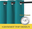 NICETOWN Blackout 78 inch Curtains for Doorway 2 Panels Set, Grommet Thermal Window Treatments Room Darkening Door Curtains for Bedroom/Home Family, Peacock Teal, W52 x L78 by TinyTreasures Baby Boutique