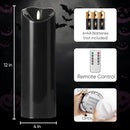 Homemory 4"x12" Black Flameless Candles, Halloween Candles, Outdoor Waterproof Flameless Candles with Remote and Timers, Gothic, Battery Operated LED Pillar Candles, Won't Melt Plastic, 2Pack by CozyNest Decor