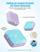Washing Machine Cleaner Tablet : 12pack/6 Month Supply, washer cleaner table for laundry,top loader,front load or HE washing machine, effective deep cleaner, descaler, remover(Lavender) by CozyNest Decor