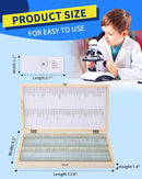 160-Pcs Microscope Slides with Specimens,Pre-Made Glass Slides with Specimens,Educational Microscope Slides and Covers for Young Scientists,Perfect for Biology Class and Experiments by TinyTreasures Baby Boutique