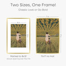 Homeforia 11x17 Picture Frame Gold, High End Metal 11x17 Poster Frames with Mat 8x12 for Photo, 11 x 17 Gold Frame Matted to 8 by 12 Print, 17x11 Thin Hanging Frame, Tempered Glass, Wall Kit, Set of 1 by CozyNest Decor