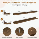 Axeman Picture Ledge Shelf, Floating Shelves for Wall Decor Storage Set of 6, 48 inch Floating Wall Mounted Shelves, Wall Shelves with Lip for Living Room, Bedroom, Nursery, Bathroom, Kitchen, Walnut by TinyTreasures Baby Boutique