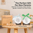 Baby Hand and Footprint Kit Girls, Boys - Personalized Baby Footprint Ornament Kit, Newborn Keepsake Gifts for New Mom, Easy to Use Handprint Makers, Cute Shower Gifts (Silver Paint) by TinyTreasures Baby Boutique