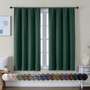 Simplebrand Ava Ever Green Short Blackout Curtains for Bedroom 54 Inches Long 2 Panels Set, Solid Thermal Insulated, Energy Saving Window Treatment Curtains Blackout Drapes, W40 x L54 Inch, Ever Green by TinyTreasures Baby Boutique