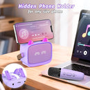 Mini Karaoke Machine Toys Gifts,Kids Portable MP3 Player with 2 Wireless Microphone and LED,Christmas Birthday Gifts for Girls Boys 3 4 5 6 7 8+ Year Old (Purple) by TinyTreasures Baby Boutique