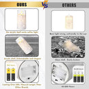 NURADA Flickering Flameless Candles: Built-in Star String Lights Acrylic 3D Wick Battery Operated LED Pillar Candles with Remote and Timer for Romantic Mood Home Decoration - 3 Pack Pure White by CozyNest Decor