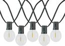 Novelty Lights 50 Feet G40 LED Patio String Lights with 50 Bulbs, Warm White, Weather Resistant and Shatterproof Replaceable Plastic Globe Bulbs, Black Wire by GreenHaven Gardens