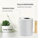 1.5 Liter Watering Can for Indoor Plants, House Plants, Flower Watering, Outdoor Plants - Small Metal Watering Can with Long Spout (White) by GreenHaven Gardens