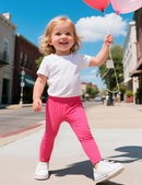 Witwot 5 Pack Toddler Leggings Baby Girl Cotton Pants Toddler Girls Clothes Size 18M-5T by TinyTreasures Baby Boutique