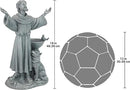Design Toscano Francis of Assisi Blessing Religious Garden Decor Statue with Bird Bath Feeder, 19 inches Tall, Cast Stone Resin, Gray Stone Finish by GreenHaven Gardens