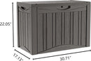 50 Gallon Waterproof Large Resin Deck Box Indoor/Outdoor Lockable Storage Container and Seating for Garden, Pool, and Patio (50 Gallon, Grey) by GreenHaven Gardens