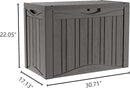 45 Gallon Double-Wall Resin Deck Box - Lockable Waterproof Outdoor Storage Box, 515bs Capacity & Doubles as Seating for Patio Furniture - Garden Tools, Pool Accessories (Brown) by CozyNest Decor