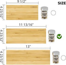 AMBIRD Bamboo Spice Drawer Organizer with Non-slip Mat,4 Tier - 2 Set Jar Spice Rack Tray From 12''to 24'',Hold up 48 Jars Seasoning Organizer for Kitchen,Cabinet,Drawers,Countertop