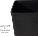 La Jolíe Muse Tall Planters 20 Inch, Flower Pot Pack 2, Patio Deck Indoor Outdoor Garden Tree Planters (Black) by GreenHaven Gardens