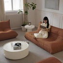Luxury Sofa Couch Chair, Lazy Floor Seating, Fireside Bean Bag Chair, Ergonomic Tatami Sofa Lounger for Living Room, Bedroom, Office, 3 Seat, Brown by CozyNest Decor