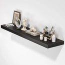 Floating Shelves for Wall, 48" W x 9.3" D x 1.5" H, Wooden Wall Mounted Display Shelves with Invisible Brackets for Living Room, Bedroom, Bathroom, Kitchen Decor and Storage, Set of 1, Black by CozyNest Decor