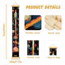 Personalized Name Growth Chart Wall Decor for Kids – Canvas Removable Height Chart Measuring Ruler 59" x 7.9" (Rocket) by TinyTreasures Baby Boutique