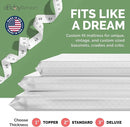 Custom Size Cradle Baby Mattress and Bassinet Mattress – Firm Foam Baby Bed with Waterproof Vinyl Cover – Non-Toxic Hypoallergenic Cushion Pad Replacement for Infant Bed by TinyTreasures Baby Boutique