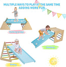 GOME Set of 7 Baby Triangle Climbing Gym Toys Indoor for Toddler Set, 1 Square and 3 Triangle Climber with 3 Ramp for Climbing Sliding and Walking, 7 in 1 Toddler Play Equipment for Indoor Playground by TinyTreasures Baby Boutique