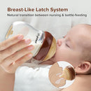 Natural Anti-Colic Baby Bottles That Mimic Breastfeeding Newborn Breast Like Nursing Bottle (1+ Months) 8Ounce,1pack by TinyTreasures Baby Boutique