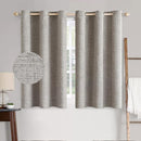 MIULEE 100% Blackout Linen Textured Curtains for Bedroom Solid Thermal Insulated Warm Taupe Grommet Room Darkening Curtains & Drapes Luxury Decor for Living Room Nursery 42 x 63 Inch (2 Panels) by TinyTreasures Baby Boutique