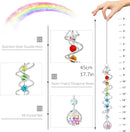 H&D HYALINE & DORA Sun Catchers for Windows,Crystal Sun Catcher with Seven Chakra Beads,Decorative Wind Spinner Tail Suncatcher for Indoor Christmas Decoration17.7in by GreenHaven Gardens