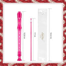 Eastar Soprano Recorder Instrument for Kids Students Beginners, German fingering C Key with Cleaning Kit, Storage Bag, Fingering Chart, ERS-1GP, Pink, School-Approved by TinyTreasures Baby Boutique