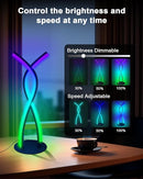 Daymeet LED Table Lamp, Modern Bedside Light Desk Nightstand Lamp RGBICW Color Changing Dimmable with Remote Music Sync Smart Bluetooth APP Control Night Light 5V USB Unique Desk Lamp for Bedroom Home by TinyTreasures Baby Boutique
