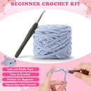 Crochet Kit for Beginners - 2PCS Kitty Crochet Kit with Step-by-Step Video Tutorials, Crochet Starter Kit for Adults and Kids, Learn to Crochet Cat, Beginner Crocheting Kit Easy Peasy Yarn by TinyTreasures Baby Boutique